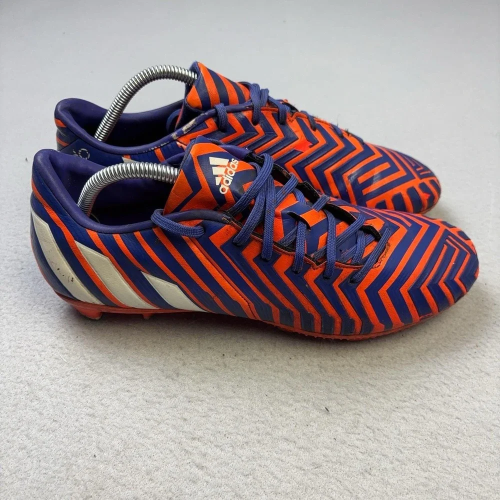 Adidas Predator Shoes Mens Size 11 Orange Blue Striped Soccer Cleats B35472